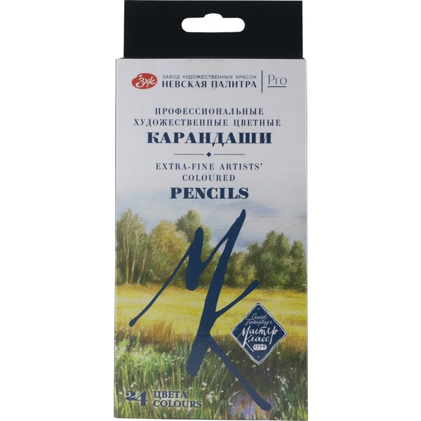Карандаши цветные художественные PRO 24 шт., деревянные, круглые, Мастер-Класс (в к/к) Карандаши цветные художественные PRO 24 шт., деревянные, круглые, Мастер-Класс (в к/к)