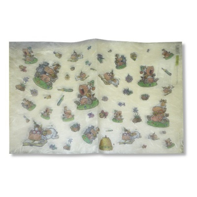 Бумага рисовая для декупажа, 35*50 см, 25 г/м², Renkalik Ленивая корова     Акция!