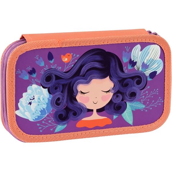 Пенал 2 отд., на молнии, 190*110*30 мм, лам. картон, ArtSpace Sweety