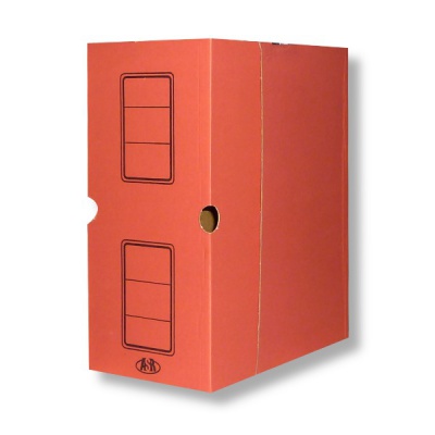 Короб архивный А4, микрогофрокартон, фикс. клапан, 150 мм (1200 л.), красный, БЛАНКИЗДАТ