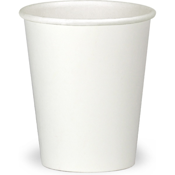 Стакан бумажный 250 мл, белый, однослойный, (50 шт.)