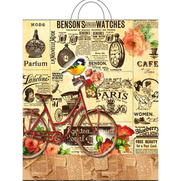 Пакет с петлевой ручкой, 42*40 см, полиэтилен 45 мкм, Старое время