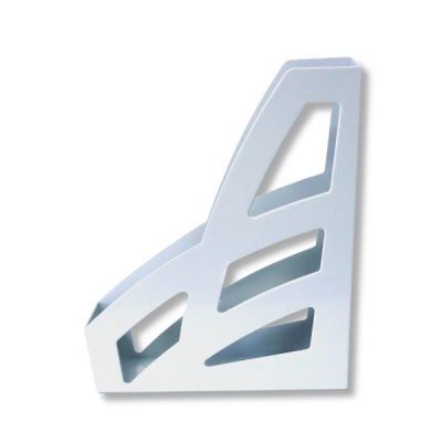 Лоток для бумаг вертикальный, 1 секция (75 мм), пластик., серый, СТАММ Лидер