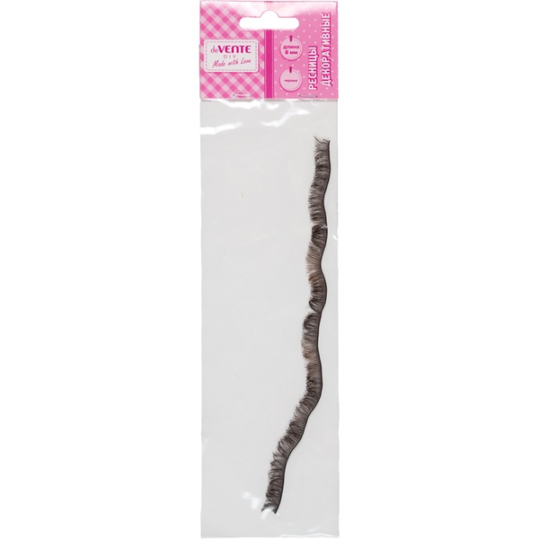 Реснички декоративные, 200*8 мм, цв.: черный, deVENTE (1 шт.) Акция!