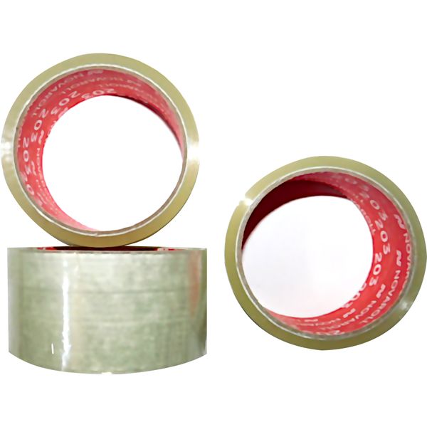 Лента клейкая упаковочная 48 мм * 66 м, BOPP 40 мкм, прозрачная, Nova Roll 203