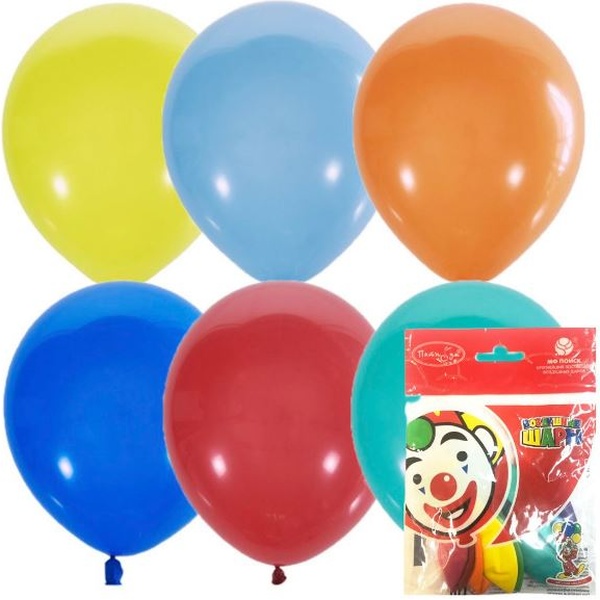 Шары воздушные однотонные, Ø30 см, латекс, ПАСТЕЛЬ + ДЕКОРАТОР ассорти (10 шт.)  Акция!