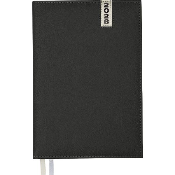 Ежедневник 2026, А4, 64 л., 70 г/м², тв. перепл., и/к, поролон, апплик., deVENTE Vertical_черный