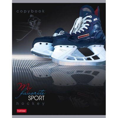 Тетрадь А5, клетка, 48 л., на скобе, 60 г/м², мат. лам., 3D лак, Hatber Спорт (акционный товар)