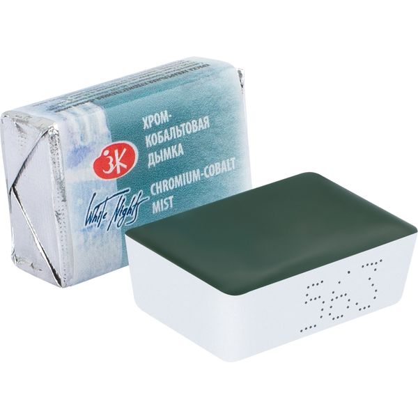 Краска акварельная БЕЛЫЕ НОЧИ, хром-кобальтовая дымка (G), кювета 2.5 мл Акция!