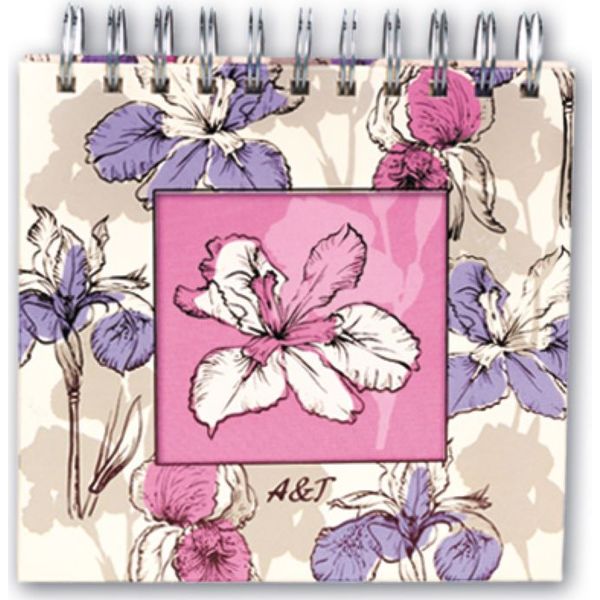 Книга телефонная на гребне, 150*150 мм, 56 л., линия, ФЕНИКС+ Цветок, 7БЦ, 14 разделителей, тиснение Акция!