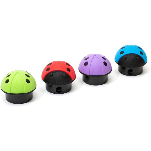 Точилка пластиковая, 1 отв., контейнер, ластик, Yalong Божья коровка_4 дизайна