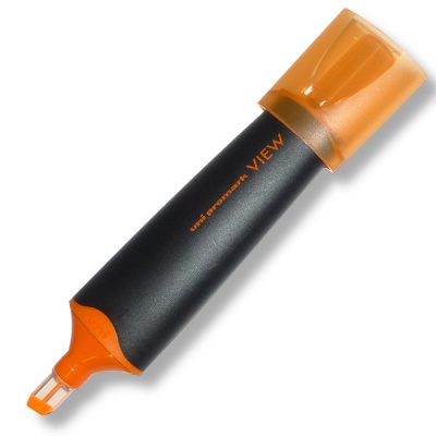 Текстмаркер оранжевый, интенсивный, ШЛ 1-5 мм, вращающ. н-к "клин", UNI Promark View