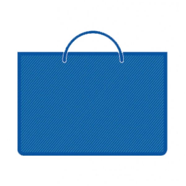 Папка художника, А3, пластиковая, с ручками, на молнии, ПЧЕЛКА Синяя