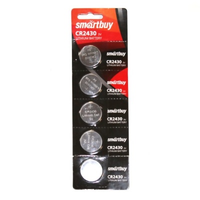 Батарейка CR2430, 3.0 V, Smartbuy Lithium Батарейка CR2430, 3.0 V, Smartbuy Lithium