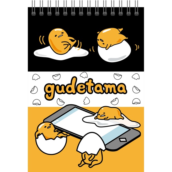 Блокнот на гребне А5, 60 л., клетка, 60 г/м², CENTRUM Gudetama Акция!
