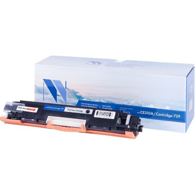 Картридж NVP совместимый HP CE310A / Canon 729 черный для LJ CP 1025/1025nw/M275/M175a/M175nw/Canon i-Sensys LBP7010/7010C/7018/7018C (1200 стр.)