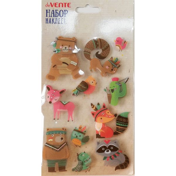 Паф-стикеры (объемные) deVENTE Animals, PVC, с блеском, 105*180 мм