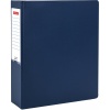Папка–регистратор на 4 D-кольцах, А4, 75 мм/500 л., PVC 2-сторон, т/карман, BRAUBERG Office_синяя