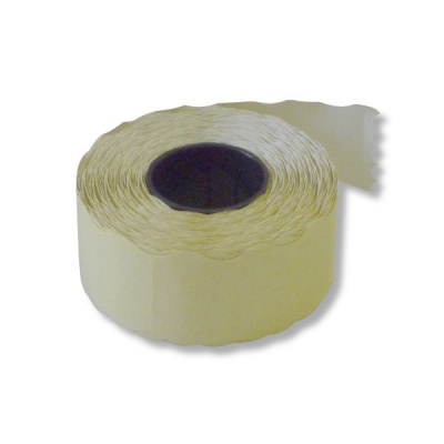 Этикет-лента ВОЛНА, 26*16 мм, 800 шт., белая  Акция!