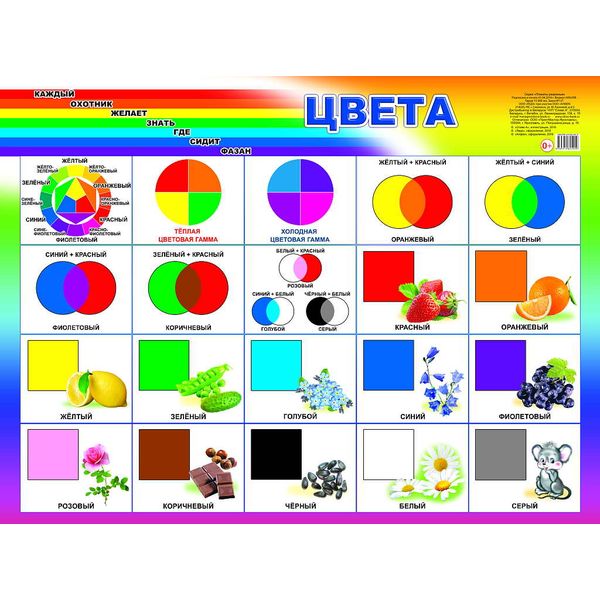 Плакат А2. Цвета, ЛЕДА Плакат А2. Цвета, ЛЕДА