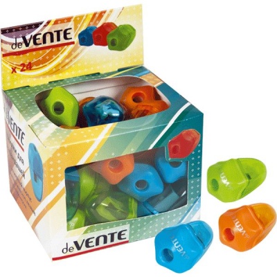 Точилка пластиковая, 1 отв., контейнер, deVENTE_3 дизайна