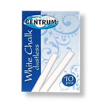 Мелки белые, круглые, 10 шт., CENTRUM