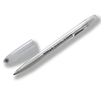 Ручка шариковая черная, 0.5 мм, полупрозр. корпус, PENSAN Global-21