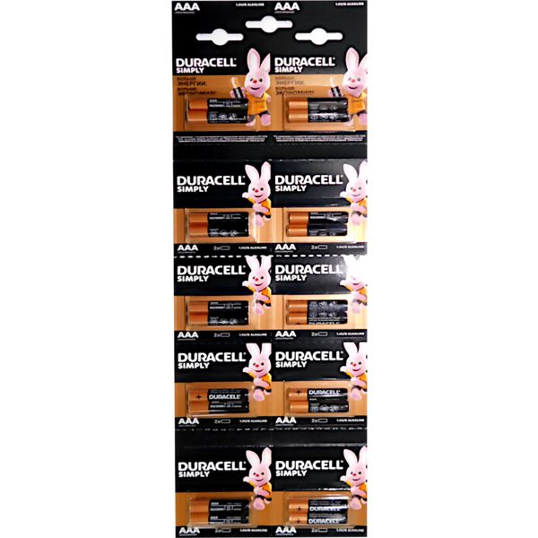 Батарейка щелочная LR03/AAA, 1.5 V, блистер, DURACELL Simply