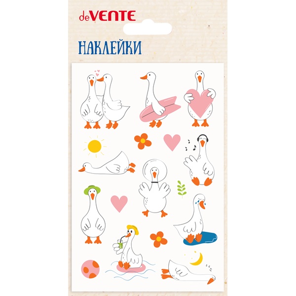 Паф-стикеры (объемные) deVENTE Duck love, мягкие, карточка 100*150 мм