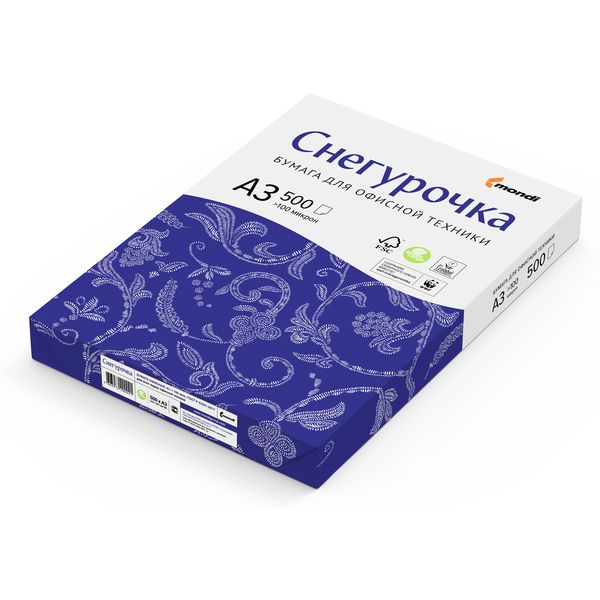 Бумага СНЕГУРОЧКА А3, 500 л., 80 г/м2, белизна СIE 146%, класс C Бумага СНЕГУРОЧКА А3, 500 л., 80 г/м2, белизна СIE 146%, класс C