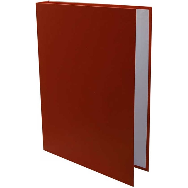 Папка архивная БЕЗ ТЕМЫ, А4, бумвинил, планки на 4 отв., корешок 50 мм, бордовая, ИМИДЖ