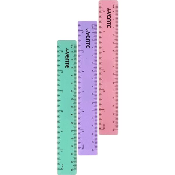Линейка 16 см, пластиковая, непрозрачная, ассорти 3 цвета, deVENTE Pastel Линейка 16 см, пластиковая, непрозрачная, ассорти 3 цвета, deVENTE Pastel