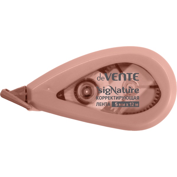Лента корректирующая 5 мм* 12 м, фронт. аппликатор, п/п корпус, deVENTE sigNATURE_пудрово-розовый