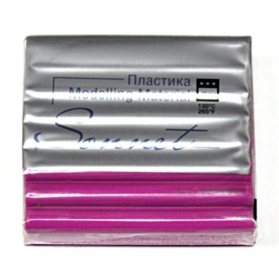 Пластика (полимерная глина) СОНЕТ, запекаемая, 56 г, цикламен Акция!