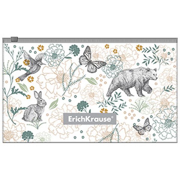 Папка-конверт на zip-молнии, Card Size, PP 160 мкм, полупрозрачная, глянц., ErichKrause Natural Life Папка-конверт на zip-молнии, Card Size, PP 160 мкм, полупрозрачная, глянц., ErichKrause Natural Life