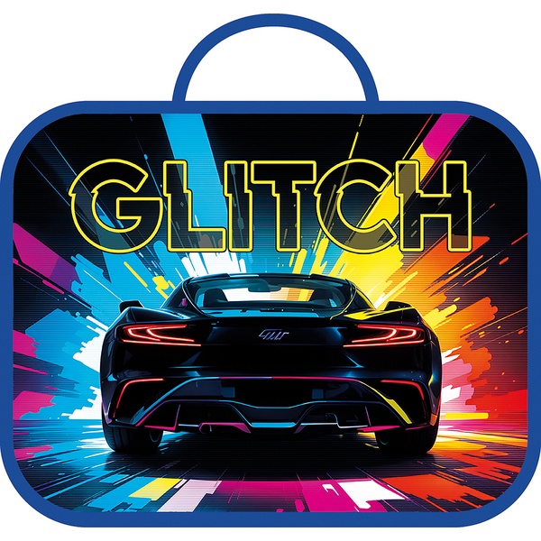 Папка-портфель А4, текстильная, на молнии, 1 отд., уплотнен. дно, ПЧЕЛКА Glitch Папка-портфель А4, текстильная, на молнии, 1 отд., уплотнен. дно, ПЧЕЛКА Glitch