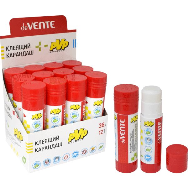 Клей-карандаш 36 г, PVP основа, вр. фикс. 2-3 мин., deVENTE Extra Strong