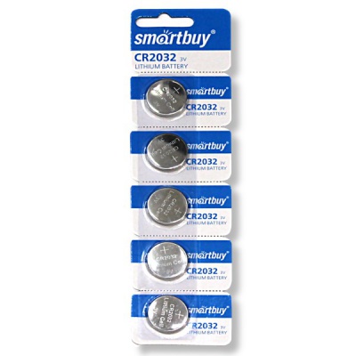 Батарейка CR2032, 3.0 V, Smartbuy Lithium Батарейка CR2032, 3.0 V, Smartbuy Lithium