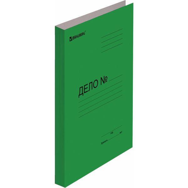 Папка-скоросшиватель Дело №, А4, мелованный картон 360 г/м², зеленая