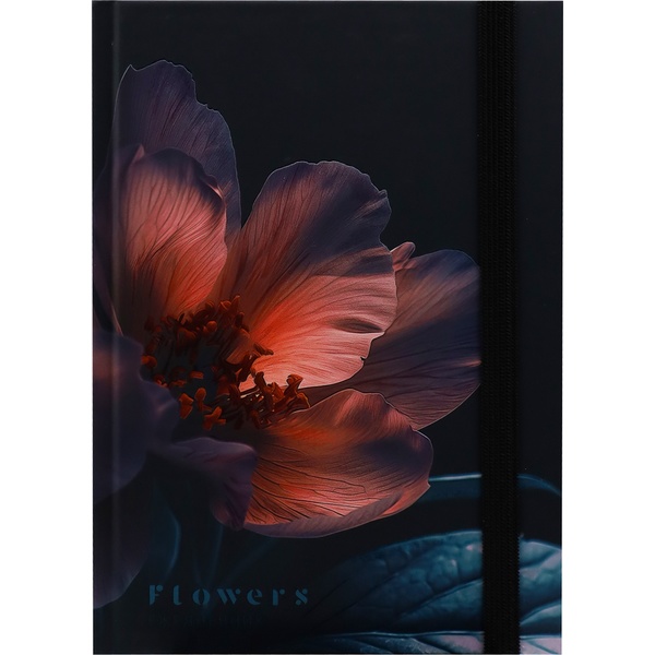 Ежедневник недатированный, А5, 128 л., 60 г/м², 7БЦ, soft touch, резинка, Prof-Press Нежный цветок Ежедневник недатированный, А5, 128 л., 60 г/м², 7БЦ, soft touch, резинка, Prof-Press Нежный цветок