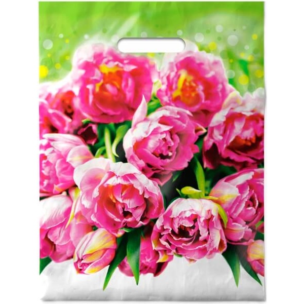 Пакет с вырубной ручкой, 30*40 см, полиэтилен 30 мкм, Натюрель