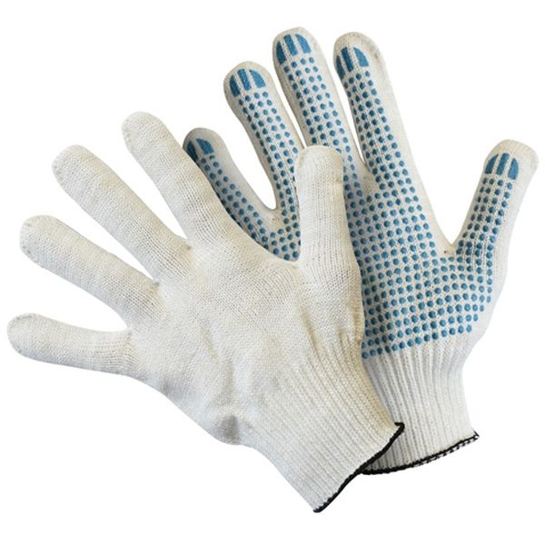 Перчатки рабочие, х/б, ПВХ-точка, 10 класс, 52 г, без и/у (1 пара)
