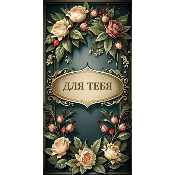 Конверт для денег универсальный (без темы) DREAM CARDS Для тебя..._Элегантные цветы