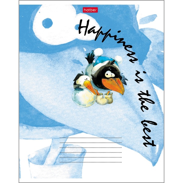 Тетрадь А5, узкая линия, 12 л., на скобе, 60 г/м², Hatber Милашки_5 дизайнов