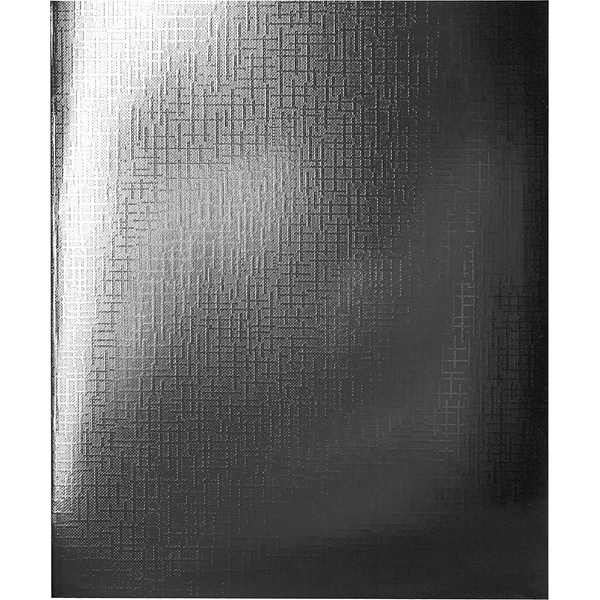 Тетрадь А5, 48 л., клетка, 60 г/м², на скобе, обл. бумвинил, тисн. "рогожка", Prof-Press Металлик_серебро