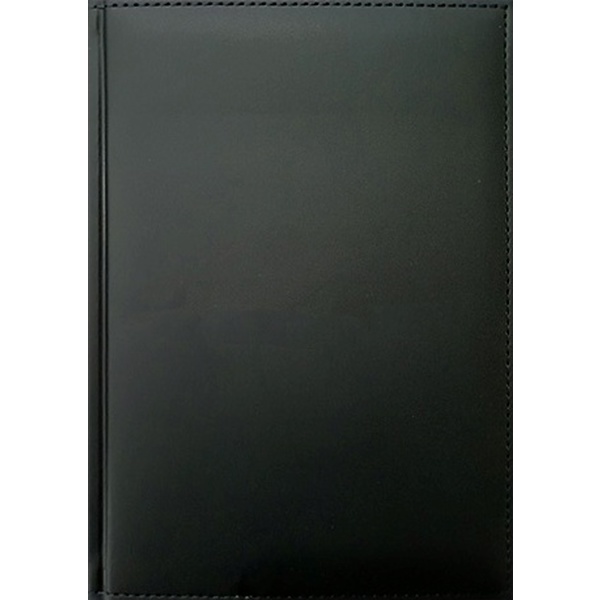 Ежедневник полудатированный, А5, 192 л., 60 г/м2, тв. перепл., и/к, поролон, Plano Sorrento_черный  Акция!