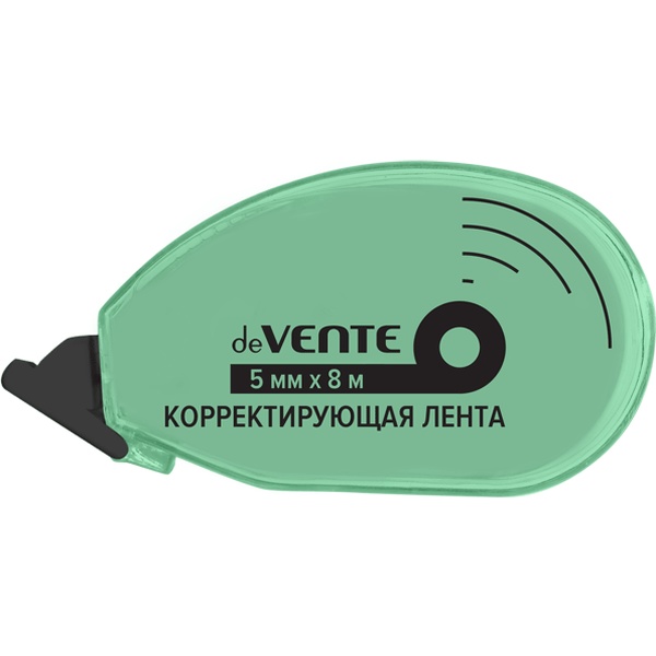 Лента корректирующая 5 мм* 8 м, фронт. аппликатор, непр. корпус, deVENTE Pastel_бирюзовый