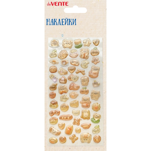 Паф-стикеры (объемные), карточка 90*175 мм, эпоксидные, deVENTE Мишки на пикнике