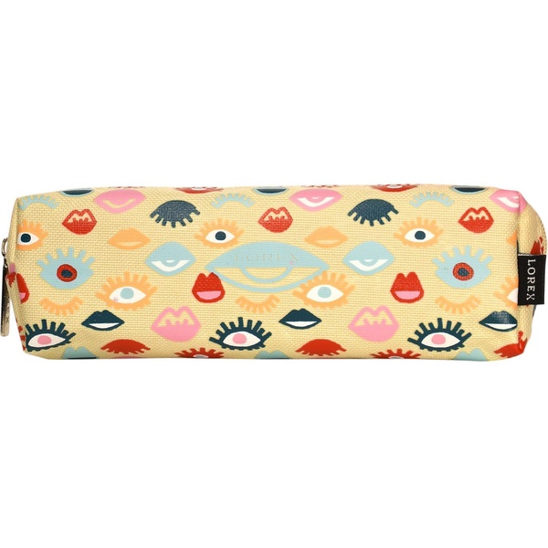 Пенал 1 отд., на молнии, 200*60*40 мм, иск. кожа, LOREX Tube pop eyes  Акция!