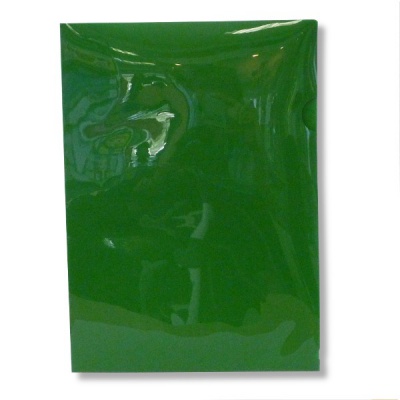 Папка-уголок А4, PP 180 мкм, непрозр., Бюрократ/ Зеленая